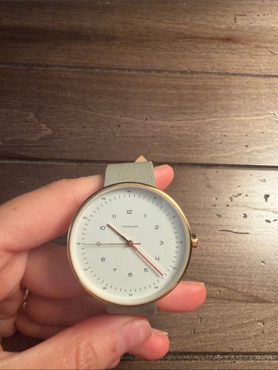 The Horse Accessories - The Horse Gold Case Watch with Light Gray Strap and White Dial